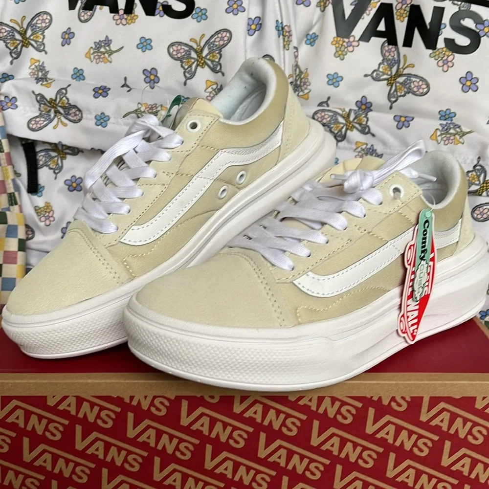 Vans WMNS Old Skool Over Sand/White VN0A705E1NF Platforms Sneakers